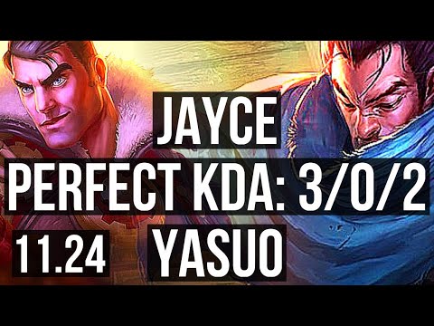 JAYCE vs YASUO (TOP) | 3/0/2, 300+ games | KR Master | 11.24