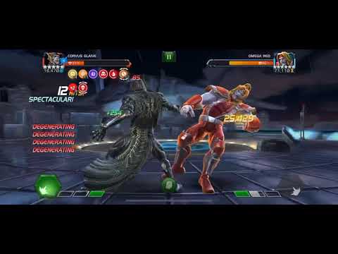 Mcoc Corvus vs Omega Red Act 6.2.3 boss solo Icarus path