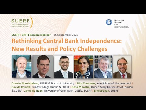 Rethinking central bank independence - SUERF Baffi Bocconi lecture - 15 Sept 2025