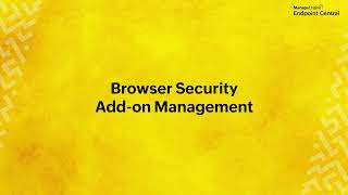 Managing Add-ons | Browser Security Walkthrough | ManageEngine Endpoin
