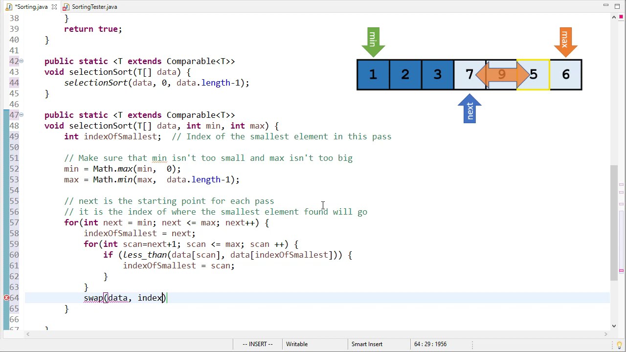 Sorting in Java 1: Writing Sorting Methods & Selection Sort