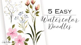 BEGINNER FRIENDLY! 🤩 5 Brushes… 5 Brush Strokes: Easy Watercolor GUARANTEED to Help You Improve!