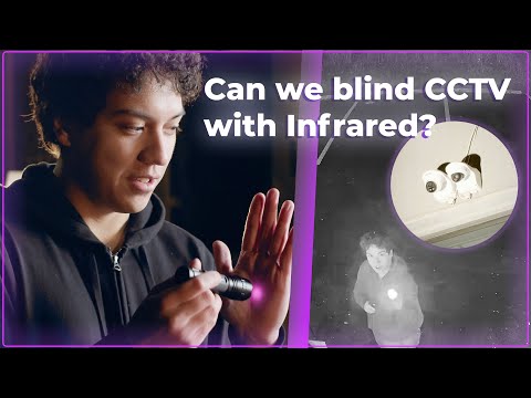Can you blind CCTV cameras with a flashlight? (infrared and white light tested)