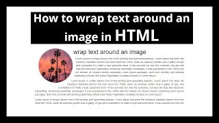 How to wrap text around an image in HTML