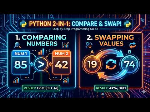 Python Programming For Beginners Comparing Numbers Swapping Values