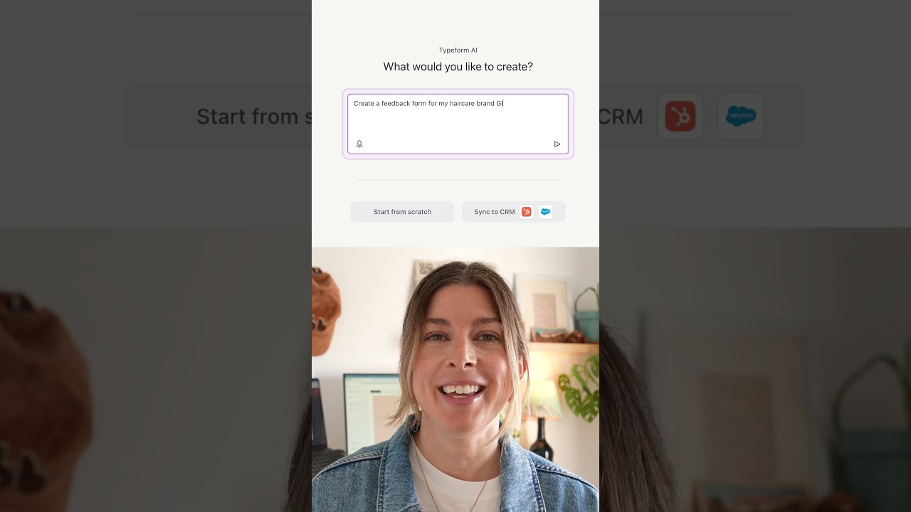 Create a form with only a prompt using Typeform AI #typeform#aiform #aicreator