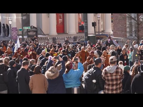 Buddhist monks near end of 'Walk for Peace' across the U.S.