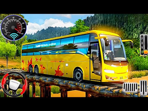 Real Uphill Bus Driving 3D - Offroad Coach Bus Simulator 2024 : Android Gameplay