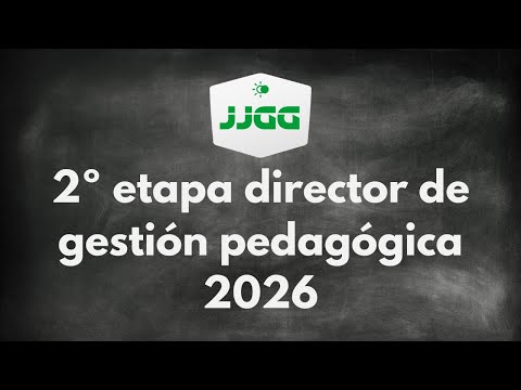 2º etapa director de gestión pedagógica 2026