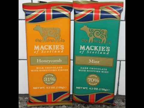 Mackie’s of Scotland: Milk Chocolate Honeycomb & Dark Chocolate Mint Candy Bar Review