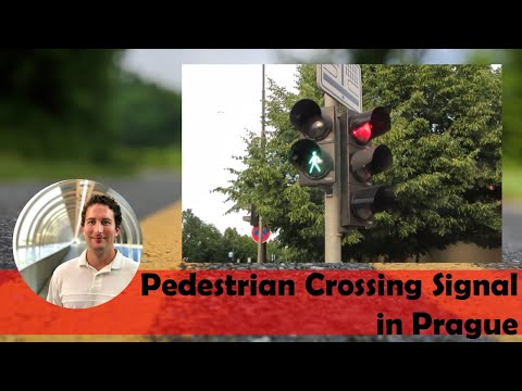 Pedestrian Crossing Signal in Prague, Czech Republic