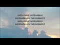 Hosanna In The Highest We Cry Hosanna