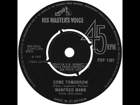UK New Entry 1965 (8) Manfred Mann - Come Tomorrow