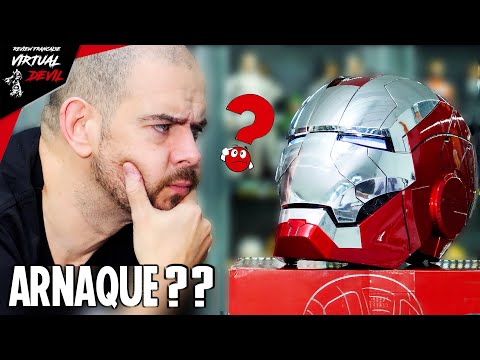 Iron Man Mark V 5 1/1 Life-Size casque portable électronique avec effets  lumineux et sonores AutoKing
