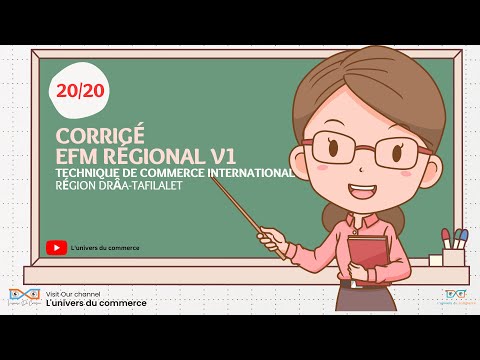corrigé de EFM régional Techniques de Commerce International  MARRAKECH SAFI
