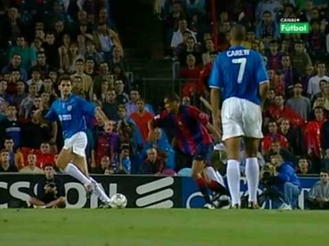 Goles Rivaldo Barcelona-Valencia 2000-2001 (Con ch...
