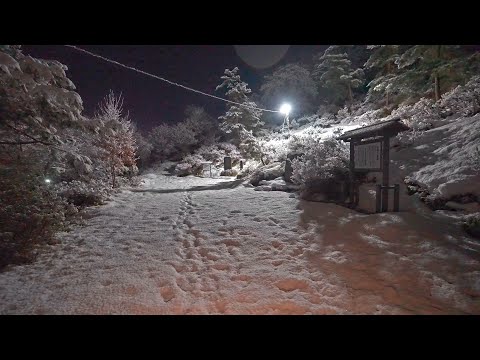 Snowy Japan - Tendo night walk