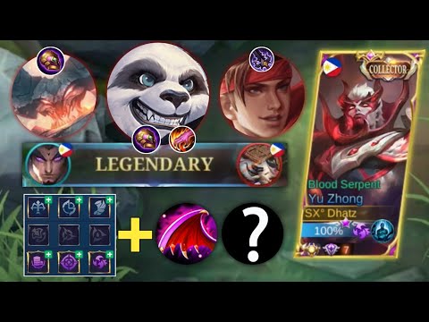 YU ZHONG USERS MUST TRY THIS INSANE SUSTAIN BUILD FOR BASE DIVE | YU ZHONG EMBLEM SET 2022 - MLBB