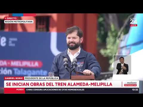 Inaugiración de las obras del tren de Santiago a Melipilla (12/11/2025)