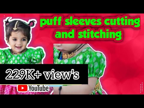 puff sleeves cutting and stitching||baby puff sleeves||easy tutorial