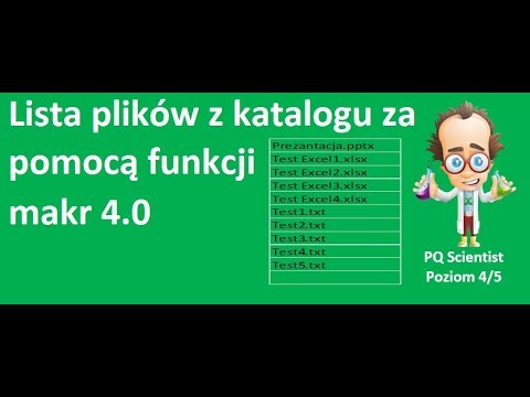 Excel -  Lista plików z katalogu za pomocą funkcji makr 4.0 - porada #305