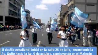 preview picture of video 'Desfile cívico por 193 años de Independencia de Guayaquil'