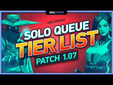 BEST Agents SOLO Queue TIER LIST - Valorant Patch 1.07