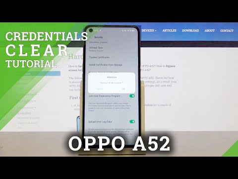 How to Clear Credentials in OPPO A52 – Remove Credentials