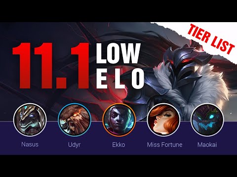 Season 11 LOW ELO LoL Tier List Patch 11.1 by Mobalytics - League of Legends