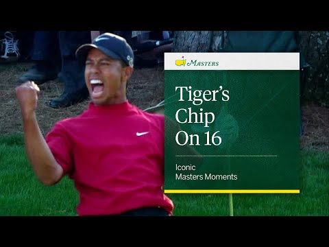 Tiger Woods' Chip on 16 | Iconic Masters Moments