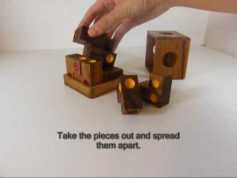 Dice Cube 3D Wooden Puzzle Brain Teaser