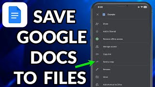 How To Save Google Docs To Files On iPhone