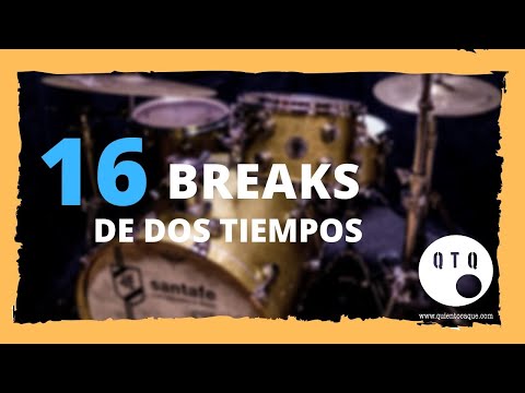 Breaks de 2 tiempos, 16 ejercicios 🎼 Aprende Batería