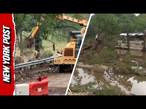 Crews begin cleanup of debris caused by massive flooding in Texas