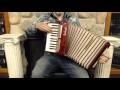 2378 - Red Galanti Piano Accordion 25 12 LM $395