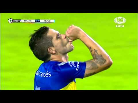 Gol de Gago (1-0) / Boca Juniors 3-1 Bolivar - Fase de Grupos Copa Libertadores 2016