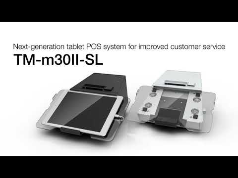 Image of Epson TM-m30II-SL All-in-one POS Printer with Tablet Stand video thumbnail