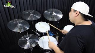 Video thumbnail for Kit de Pratos Chang Armor Zinc-Nickel Alloy 13", 14", 16" e 18" cymbal sound check by Batera Clube Drum Shop