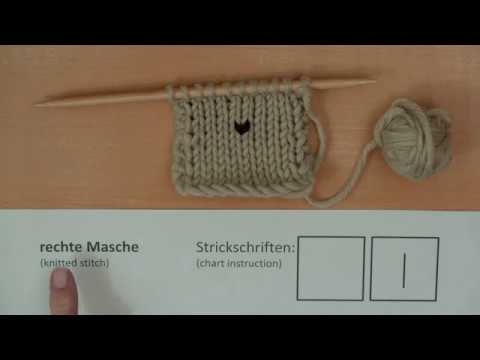 kleineKumpels: Strickschrift rechte Masche - chart instruction knitted stitch