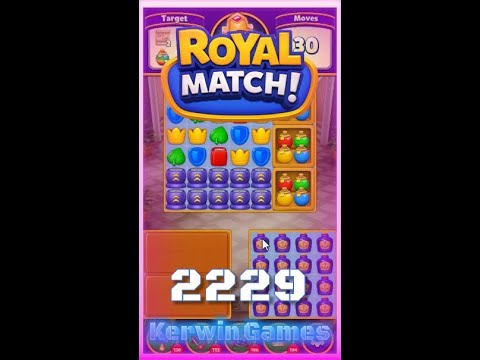 Royal Match Level 2229 - Super Hard Level - No Boosters Gameplay