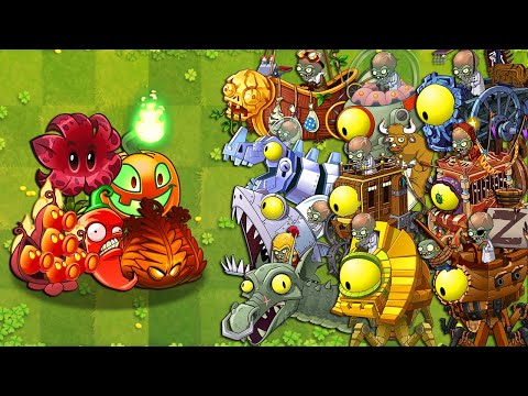 Plants vs Zombies 2 Final Boss - Every Fires Plants Max Level vs PvZ 2 Final Bosses Fight!