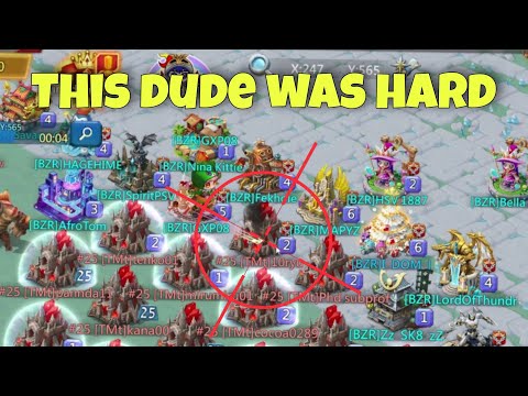 Lords Mobile - Mythic gear targets on KVK. We found a hard guy to zero