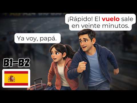 🇪🇸 33 Minutes of Spanish Airport Dialogues (B1-B2) | Intermediate Spanish