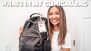 WHATS IN MY CLINICAL BAG?! | nursing school edition