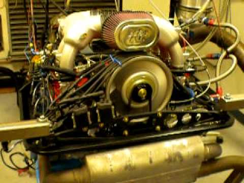 Porsche 911 3.5 engine on the dyno (Rothsport build)