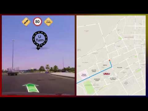 الطريق من مدينة أبوظبي إلى سكن توام للطلاب التابع لجامعة الإمارات