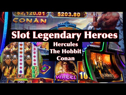 Legendary Hero Slots - Wins on Hercules-High and Mighty, The Hobbit, and Conan