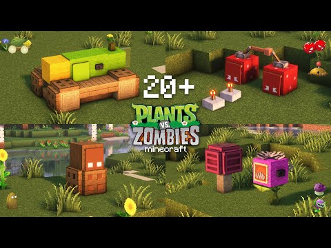 I built 20+ Plant vs Zombies in Minecraft | JMOX BUILD⛏️
