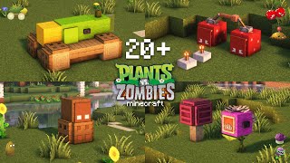 I built 20+ Plant vs Zombies in Minecraft | JMOX BUILD⛏️