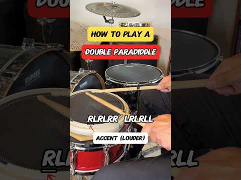 How to play a DOUBLE PARADIDDLE! (Essential Drum Rudiment) #drums